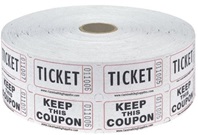 Coupon ticket rolls are perfect for raffles, contest & drawings of all kinds.  With the same number on both sides they can be used for tracking purposes.  If your organization has events you should always have some of these tickets.