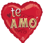 Te Amo Heart Shape Foil Balloon