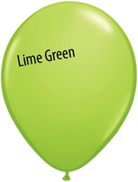 11in LIME GREEN Qualatex Fashion