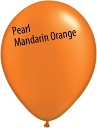 11in PEARL MANDARIN ORANGE Qualatex Radiant Pearl