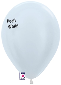 11 inch Sempertex Round PEARL WHITE, Price Per Bag of 100