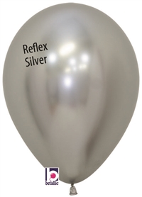 11 inch Betallatex REFLEX Silver Latex Balloon
