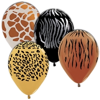 Animal Print Latex Balloons