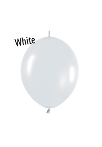 6 inch Link-O-Loon FASHION WHITE, Price Per Bag of 50
