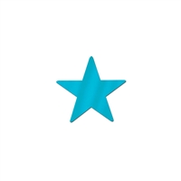 5in Die Cut Foil Star TURQUOISE BLUE, Price Per DOZEN