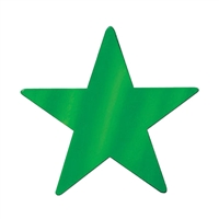 12 inch Die Cut Foil Star GREEN, Price Per DOZEN