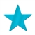 12 inch Die Cut Foil Star TURQUOISE  BLUE, Price Per DOZEN