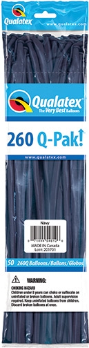 260Q Qualatex Q-Pak NAVY BLUE Balloons