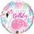 18 inch Happy Birthday Pink Flamingo foil balloon