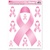 12in x 17in Pink Ribbon Window Clings