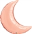 Crescent Moon ROSE GOLD Foil