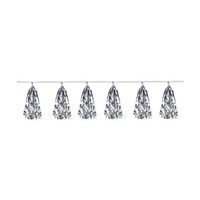 SILVER Metallic Tassel Garland