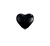 6 inch Qualatex Heart ONYX BLACK