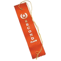 2in x 8in RED 2nd Place Ribbon