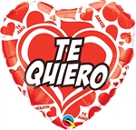 Te Quiero Red Hearts Balloon