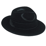 Full size Black Velour Fedora, Price Per EACH