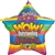 20 inch Wow! Stripes - Star Shape Foil Balloon