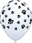 11inch PAW PRINTS A-Round latex Balloon