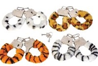 Animal Print Furry Hand Cuffs