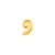 7in GOLD Number NINE (9) Megaloon Jr., Price Per Bag of 5