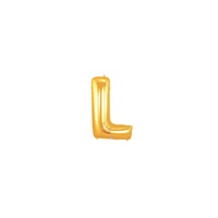 7in GOLD Letter L Megaloon Jr., Price Per Bag of 5