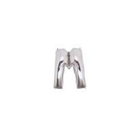 7in SILVER Letter M Megaloon Jr., Price Per Bag of 5
