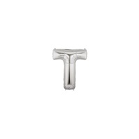 7in SILVER Letter T Megaloon Jr., Price Per Bag of 5