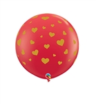 3 foot Random HEARTS on Red are perfect for weddings, showers & anniversaries.