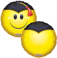 Smiley Grad Balloon