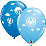 Hot Air Balloons - Dark Blue & Pale Blue