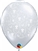 11 inch FLOWERS A-Round DIAMOND CLEAR latex balloon