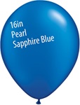 16 inch Qualatex Radiant PEARL SAPPHIRE BLUE Latex Balloon