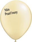 16 inch Qualatex Pastel PEARL IVORY Latex Balloon
