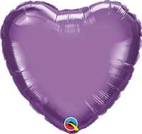 Qualatex Chrome Purple Heart Foil Balloon