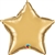 Qualatex Chrome Gold Star Foil Balloon