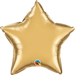 Qualatex Chrome Gold Star Foil Balloon