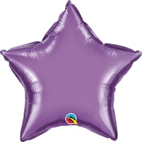 Qualatex Chrome Purple Star Foil Balloon