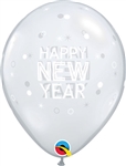 Happy New Year on Clear Latex Balloons