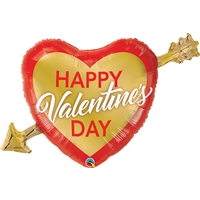 Valentine Arrow Heart Foil Balloon