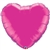 18 inch Heart Qualatex Foil MAGENTA, Price Per Pack of 10