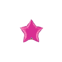 4 inch Star Qualatex Foil MAGENTA, Price Per Pack of 25