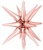 22in ROSE GOLD Starburst - Foil Balloon - IRP - One Inflation Point, Price per EACH