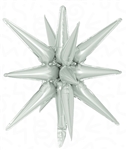 22 inch SILVER Starburst Foil Multi-Balloon