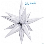 26 inch SILVER Starburst Foil Multi-Balloon