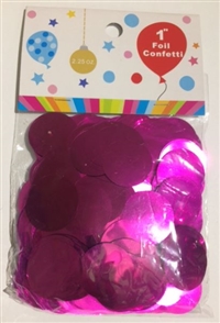 1 inch Metallic FUCHSIA Foil Confetti