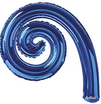 14 inch Kurly Spiral BLUE