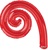 14 inch Kurly Spiral RED