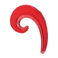 14 inch Kurly Wave RED foil balloon