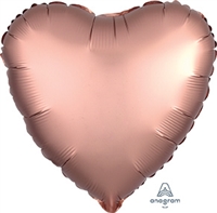 Satin Luxe Rose Copper Heart