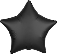 19 inch Satin Luxe BLACK/ONYX Foil Balloon